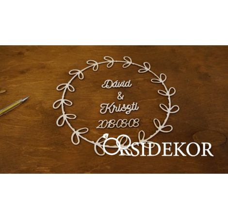 Alternatív vendégkönyv kör díszítéssel