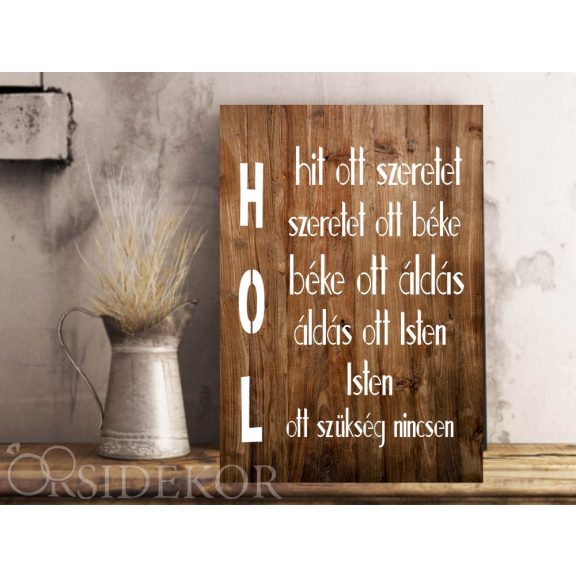 Házi áldás dekor tábla