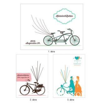 Ujjlenyomatfa, biciklis, színes - többféle