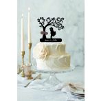 Esküvői tortadísz névvel életfa Esküvői tortadísz névvel életfa