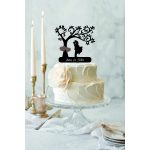 Esküvői tortadísz névvel életfa