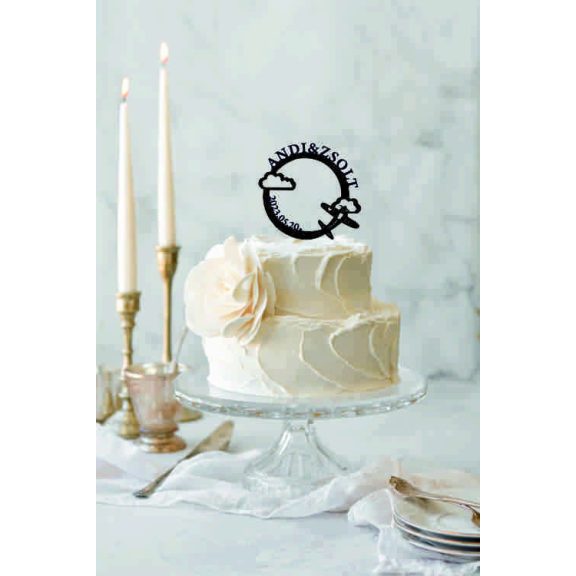 Esküvői tortadísz világutazó