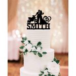 Egyedi motoros tortadísz esküvőre – felirattal
