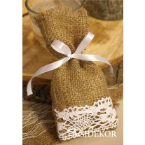   Szerelem juta zsákocska cukrozott mandulával, csokiszívvel