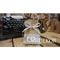   Szerelem juta zsákocska cukrozott mandulával, csokiszívvel