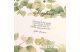 Kétoldalas, greenery esküvői meghívó papírtokban