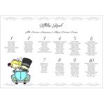 Esküvői ültetési rend autós - tervezési díj nélkül