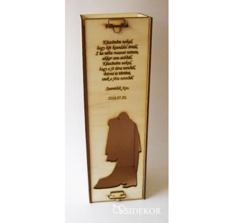 Esküvői Bortartó Szülőknek - Személyre Szabható Fa Ajándék