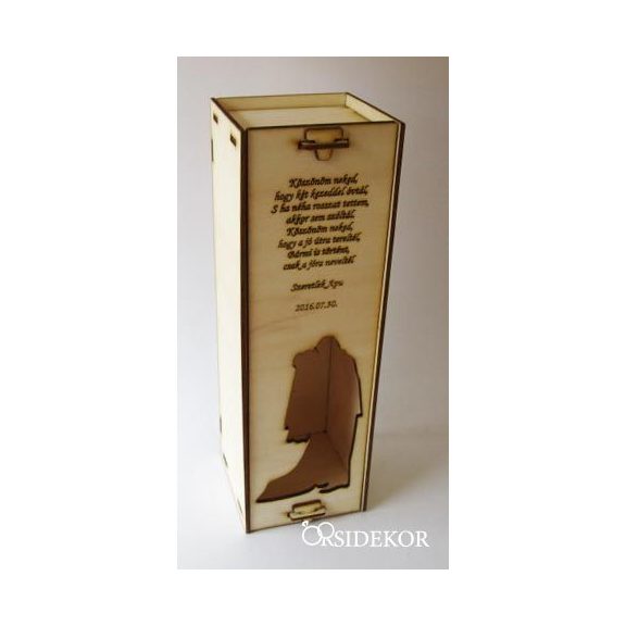 Esküvői Bortartó Szülőknek - Személyre Szabható Fa Ajándék