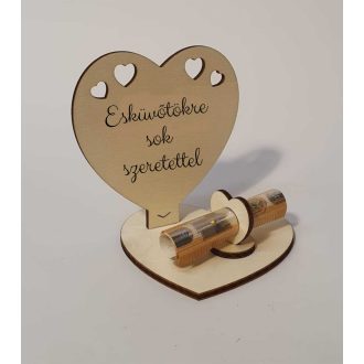 Esküvői ajándék pénzátadó szív