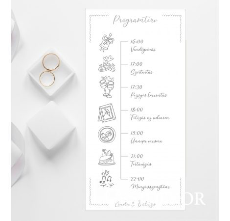 Esküvői Programterv kártya Esküvői Programterv kártya