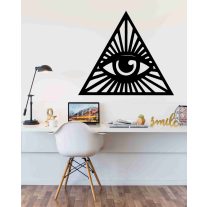   Mindent látó szem fali dekoráció – lézervágott fa falidísz