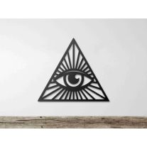   Mindent látó szem fali dekoráció – lézervágott fa falidísz