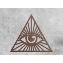   Mindent látó szem fali dekoráció – lézervágott fa falidísz