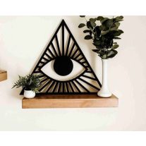   Lézervágott "mindent látó szem" falikép – fa dekoráció