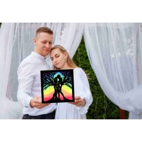   Esküvői homokceremónia gravírozott életfa pár, homoköntő