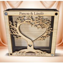 Esküvői homokceremónia szíves életfa , homoköntő