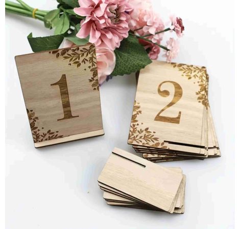 Rusztikus esküvői asztalszám