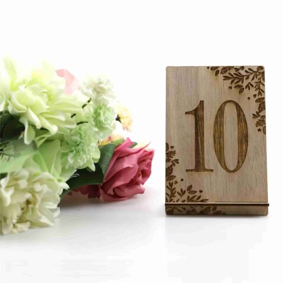 Rusztikus esküvői asztalszám