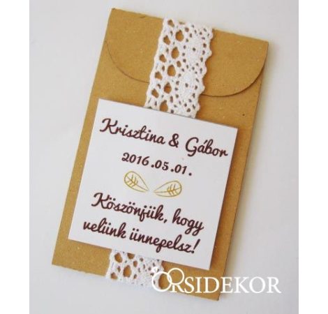 Fűszernövény/gyógynövény papírtasakban egyedi címkével