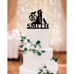 Esküvői tortadísz kutyás – névre szóló