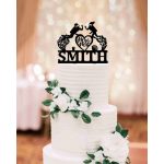 Esküvői tortadísz búvár  – névre szóló