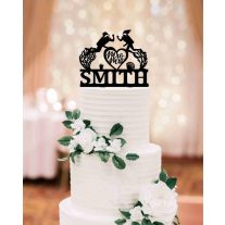 Esküvői tortadísz búvár  – névre szóló