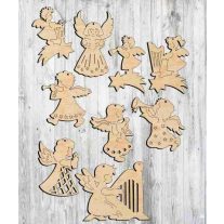 angyalkás karácsonyfa dísz egyedi névvel gravírozott fa karácsonyfadísz