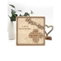 Anyák napi megszemélyesített puzzle fa ajándéktábla 