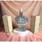 Homokszertartás szett szív üveg Homokszertartás szett szív üveg