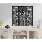 Hórusz szeme 3 részes fa falikép – lézervágott spirituális dekoráció Hórusz szeme 3 részes fa falikép – lézervágott spirituális dekoráció