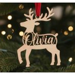 Karácsonyfadísz szarvas megszemélyesítve