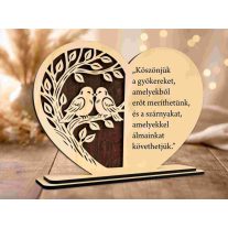   Gravírozott Szülőköszöntő Fa Tábla – Személyre Szabott Esküvői Ajándék
