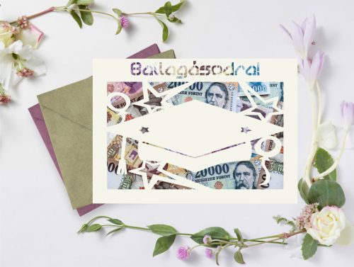 Ballagási ajándék pénzátadó képeslap+boríték