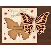 Szülőköszöntő tábla pillangos