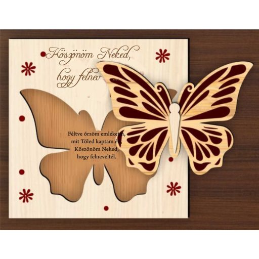 Szülőköszöntő tábla pillangos