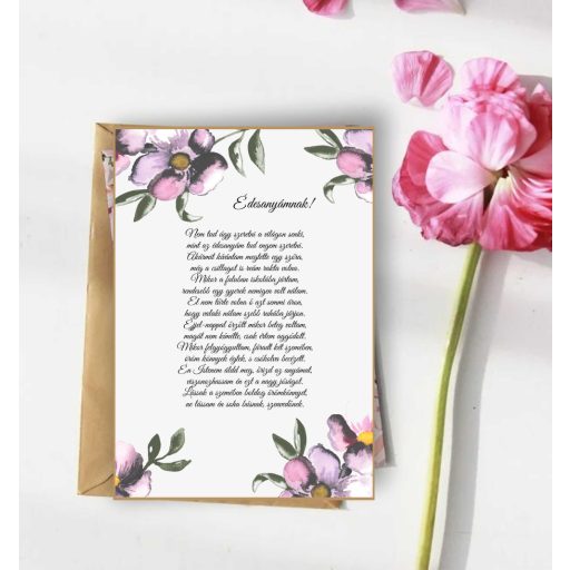 Szülőköszöntő tábla édesanyáknak