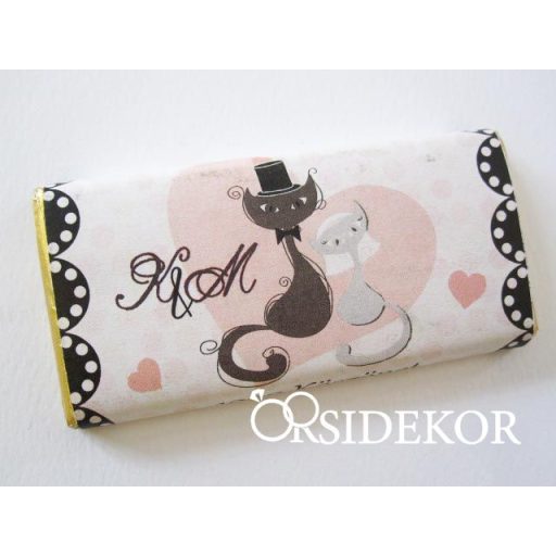 Köszönetajándék csoki macskás