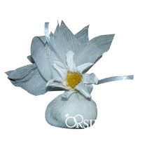 Köszönetajándék cukrozott mandulával fehér muszlinban