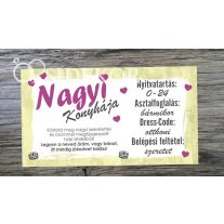 NAGYI KONYHÁJA Ajándék tábla - fekvő