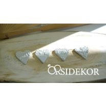 Csipkemintás kis kerámia hatású szív