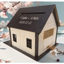   Nászajándék gyűjtő ház, esküvői pénzgyűjtő ház, névre szólóan színes