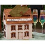 Nászajándék gyűjtő ház, esküvői pénzgyűjtő ház, névre szólóan színes Nászajándék gyűjtő ház, esküvői pénzgyűjtő ház, névre szólóan színes