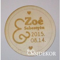 Köszönetajándék poháralátét modern mintával