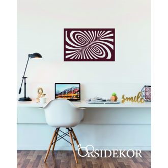 Geometrikus spirál falikép fából