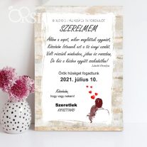 FIATALOS HÁZASSÁGI ÉVFORDULÓ Ajándék tábla