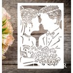 Ifjú pár fa tábla dekoráció