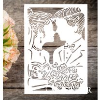 Ifjú pár fa tábla dekoráció