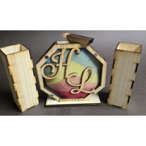 Esküvői ceremónia , homokceremónia monogramos oktagon