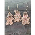 Megszemélyesített karácsonyfadísz- mézeskalács Megszemélyesített karácsonyfadísz- mézeskalács